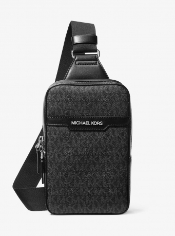 Michael Kors Mens Cooper Medium Signature Logo Sling Pack