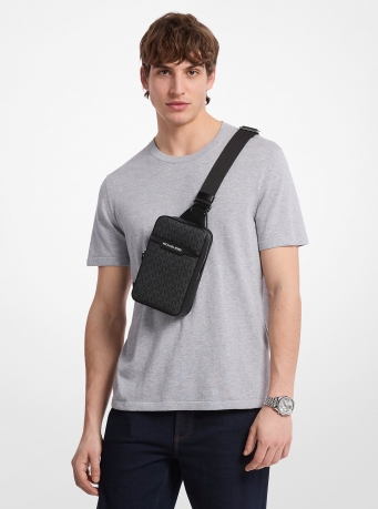 Michael Kors Mens Cooper Medium Signature Logo Sling Pack