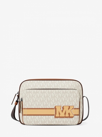 Michael Kors Mens Cooper Embellished Signature Logo Flight Bag