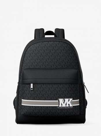 Michael Kors Mens Pacey Embellished Striped Signature Logo Backpack