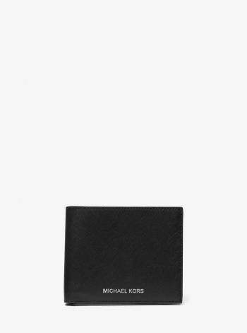 Michael Kors Mens Varick Saffiano Leather Billfold Wallet With Passcase