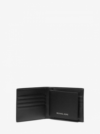 Michael Kors Mens Varick Saffiano Leather Billfold Wallet With Passcase