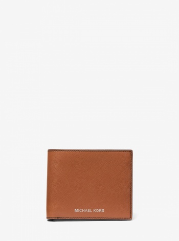 Michael Kors Mens Varick Saffiano Leather Billfold Wallet With Passcase