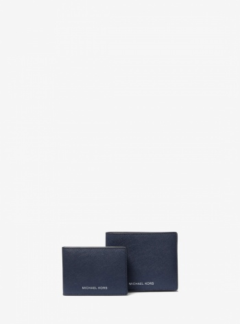 Michael Kors Mens Varick Saffiano Leather Billfold Wallet With Passcase
