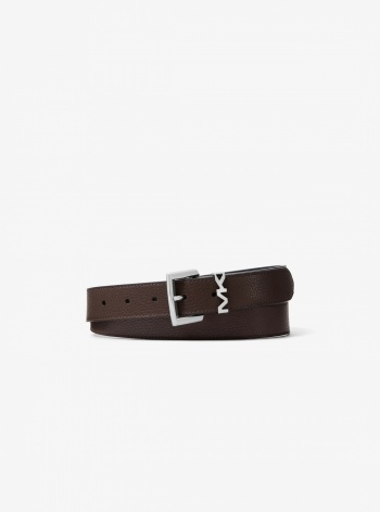 Michael Kors Mens Pebbled Leather Belt