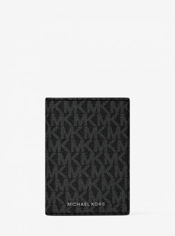 Michael Kors Mens Hudson Signature Logo Folio Card Case