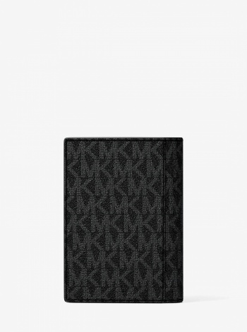 Michael Kors Mens Hudson Signature Logo Folio Card Case