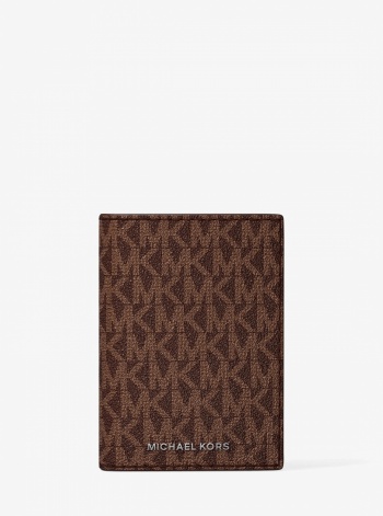 Michael Kors Mens Hudson Signature Logo Folio Card Case