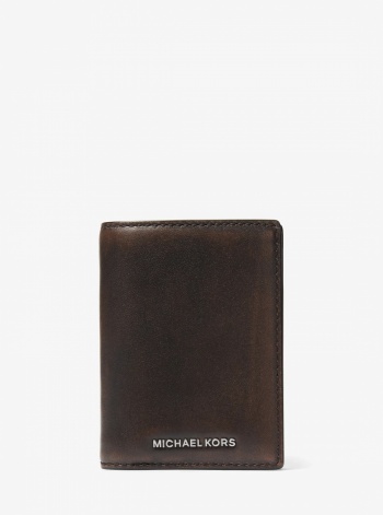 Michael Kors Mens Hudson Leather Folio Card Case