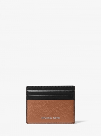 Michael Kors Mens Hudson Pebbled Leather Card Case