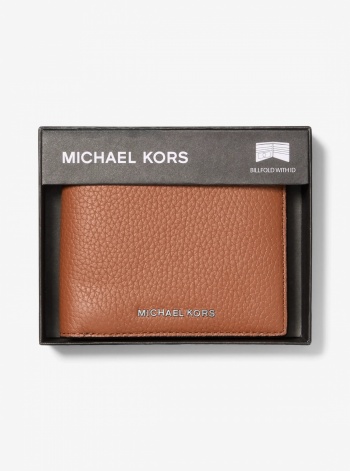 Michael Kors Mens Hudson Pebbled Leather Billfold Wallet