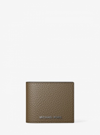 Michael Kors Mens Hudson Pebbled Leather Billfold Wallet