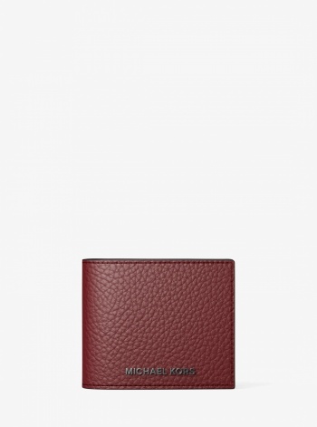 Michael Kors Mens Hudson Pebbled Leather Billfold Wallet