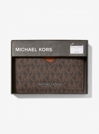 Michael Kors Mens Hudson Signature Logo Card Case