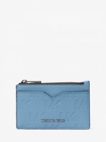 Michael Kors Mens Hudson Logo Embossed Leather Card Case