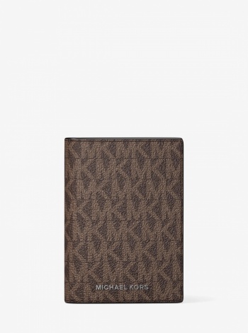 Michael Kors Mens Hudson Signature Logo Bi-Fold Card Case