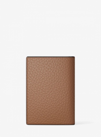 Michael Kors Mens Hudson Pebbled Leather Folio Card Case