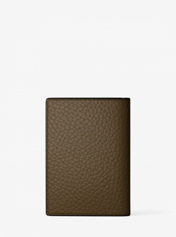Michael Kors Mens Hudson Pebbled Leather Folio Card Case