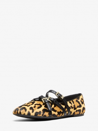 MICHAEL Michael Kors Indy Flex Leopard Print Calf Hair Ballet Flat