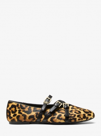 MICHAEL Michael Kors Indy Flex Leopard Print Calf Hair Ballet Flat