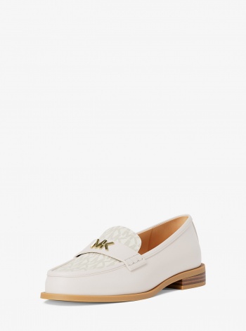 Michael Kors Lex Leather and Signature Logo Loafer