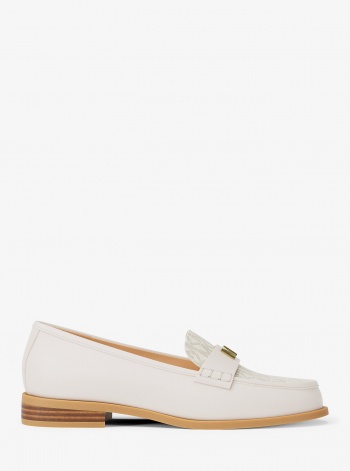 Michael Kors Lex Leather and Signature Logo Loafer