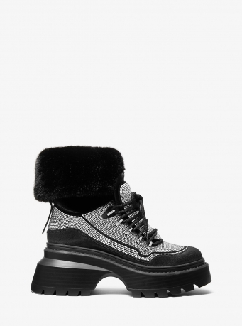 MICHAEL Michael Kors Shiloh Embellished Mixed-Media Boot