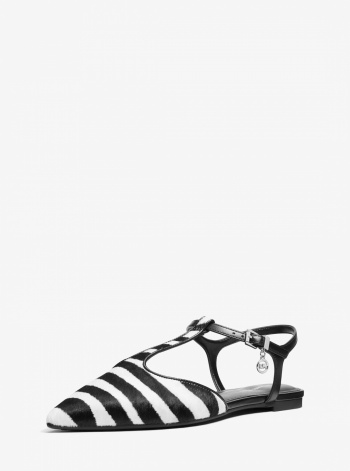 Michael Kors Cherie Flex Zebra Print Calf Hair Flat