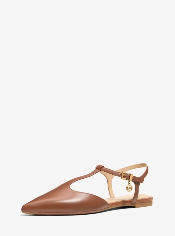 Michael Kors Cherie Leather T-Strap Flat
