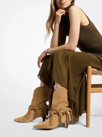 Michael Kors Daniela Fringe Suede Boot