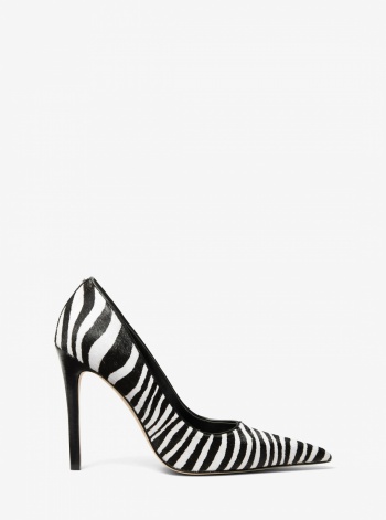 Michael Kors Elyse Zebra Print Calf Hair Pump