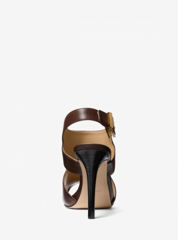 Michael Kors Harper Burnished Leather Sandal