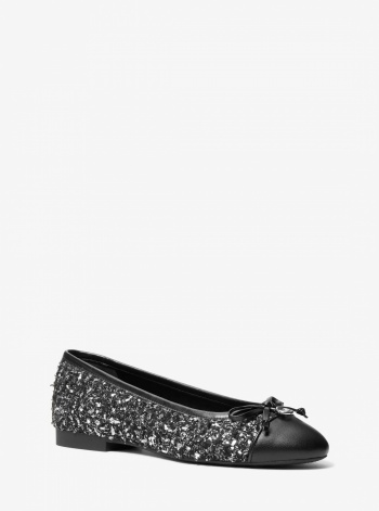 Michael Kors Piper Flex Metallic Tweed  Ballet Flat