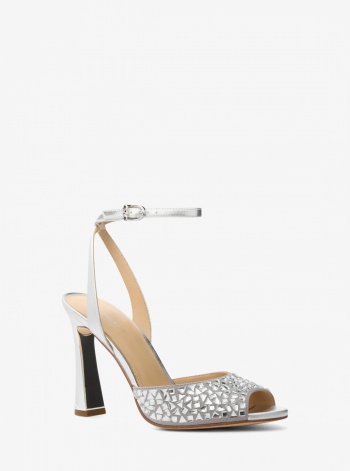 Michael Kors Rosie Embellished Metallic Sandal