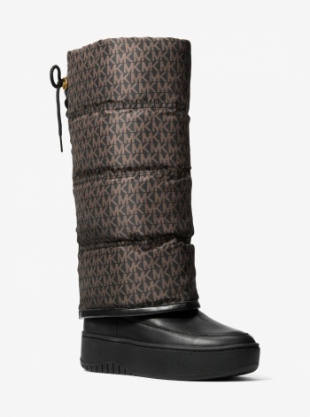 Michael Kors Starling Signature Logo Print Puffer Boot