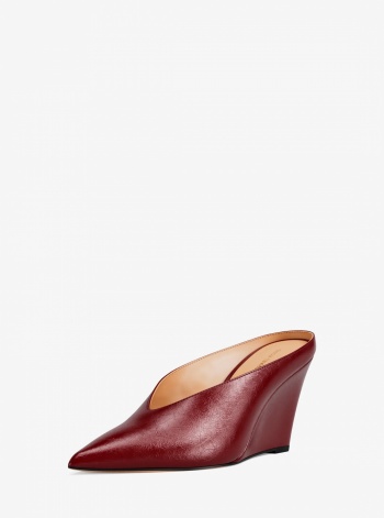 Michael Kors Xandra Leather Wedge Mule
