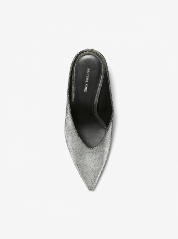 Michael Kors Xandra Metallic Leather Wedge Mule