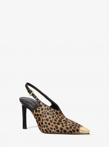 MICHAEL Michael Kors Kasia Cheetah Print Calf Hair Slingback Pump
