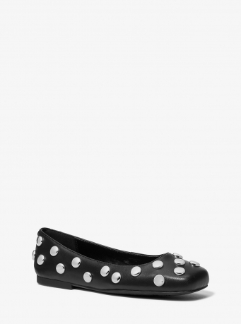 MICHAEL Michael Kors Matilda Studded Leather Ballet Flat