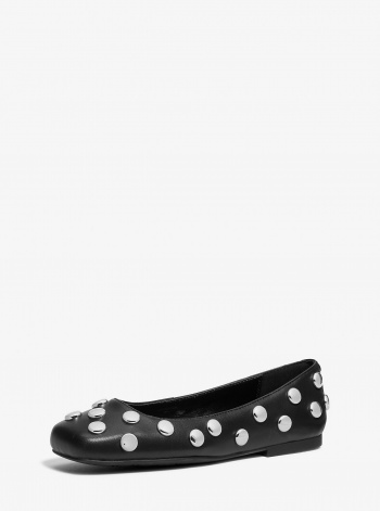 Michael Kors Matilda Studded Leather Ballet Flat