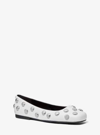 MICHAEL Michael Kors Matilda Studded Leather Ballet Flat