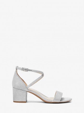 MICHAEL Michael Kors Serena Flex Glitter Chain-Mesh Sandal