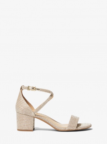 MICHAEL Michael Kors Serena Flex Glitter Chain-Mesh Sandal