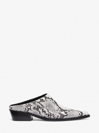 MICHAEL Michael Kors Nash Snake Embossed Leather Mule