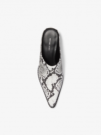 MICHAEL Michael Kors Nash Snake Embossed Leather Mule