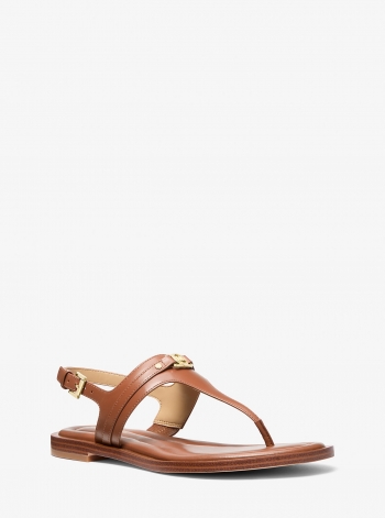 MICHAEL Michael Kors Mandy Leather T-Strap Sandal