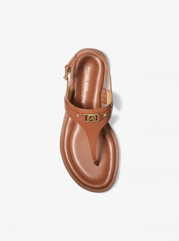 MICHAEL Michael Kors Mandy Leather T-Strap Sandal