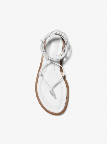 MICHAEL Michael Kors Khloe Embellished Leather Lace-Up Sandal