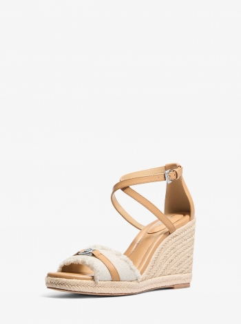 MICHAEL Michael Kors Mandy Linen Wedge Sandal