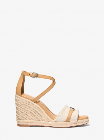 MICHAEL Michael Kors Mandy Linen Wedge Sandal